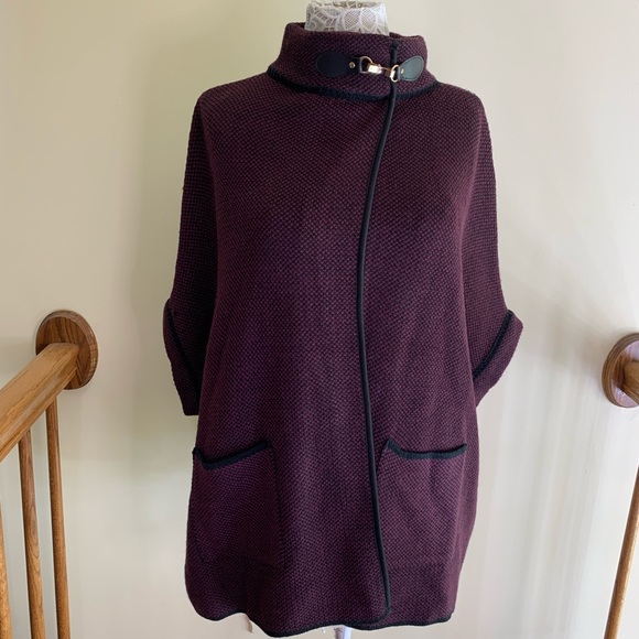 Cejon Bird's Eye Riding Cape With Welt Pockets - Picture 2 of 8